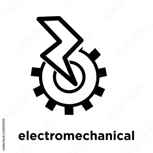 electromechanical icon isolated on white background photo
