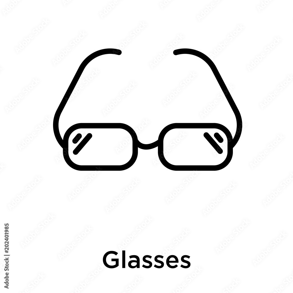 Glasses icon isolated on white background Glasses icon isolated on white background