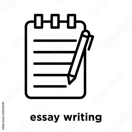 essay writing icon isolated on white background