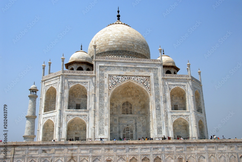 Le Taj Mahal, mausolée situé à Agra, Rajasthan, Inde