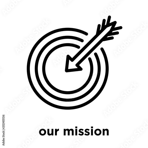 our mission icon isolated on white background