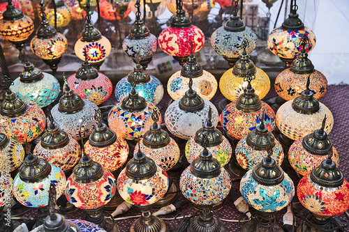 Canvas Print Colorful middle eastern lamps