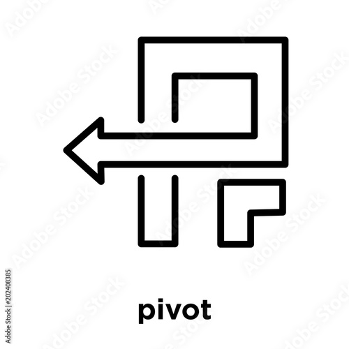 pivot icon isolated on white background