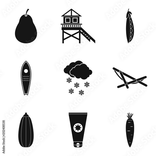 Sanity icons set. Simple set of 9 sanity vector icons for web isolated on white background