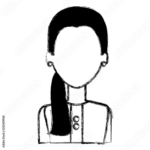 businesswoman avatar character icon vector illustration design