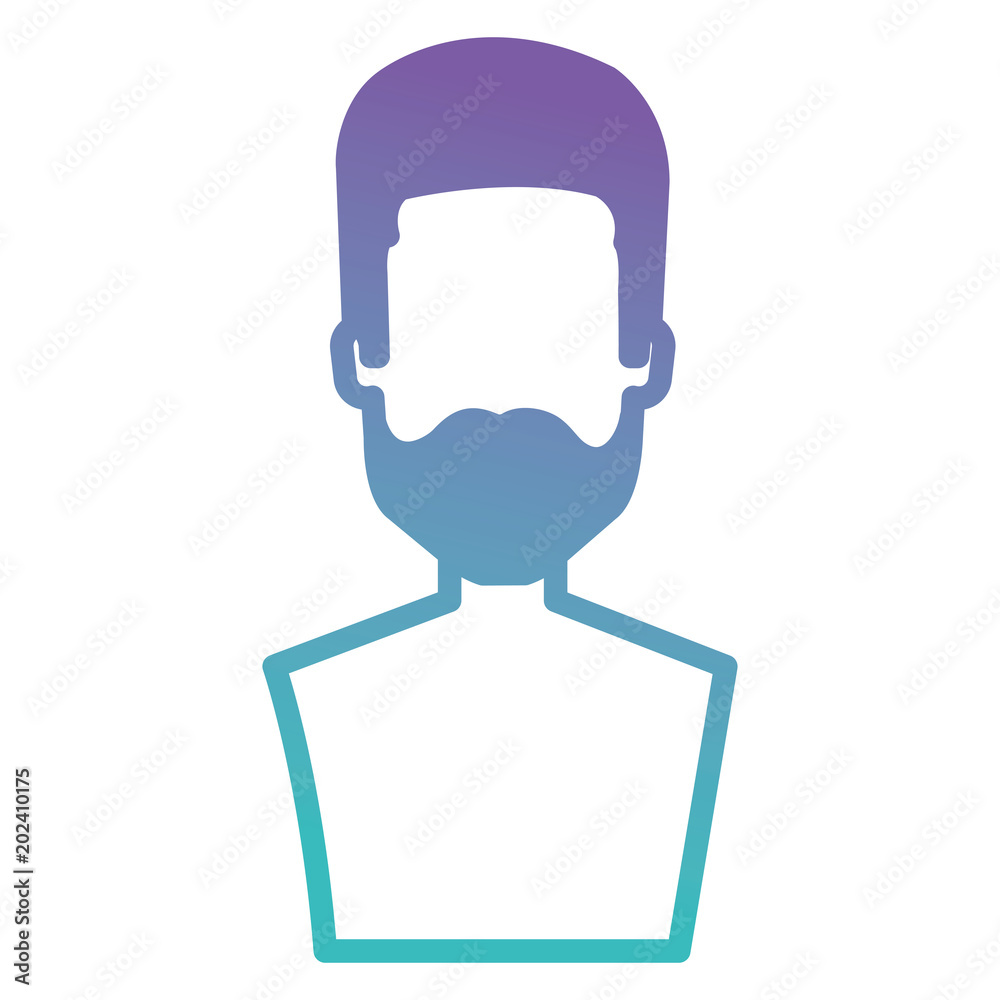 young man with beard shirtless avatar character vector illustration design young man with beard shirtless avatar character vector illustration design