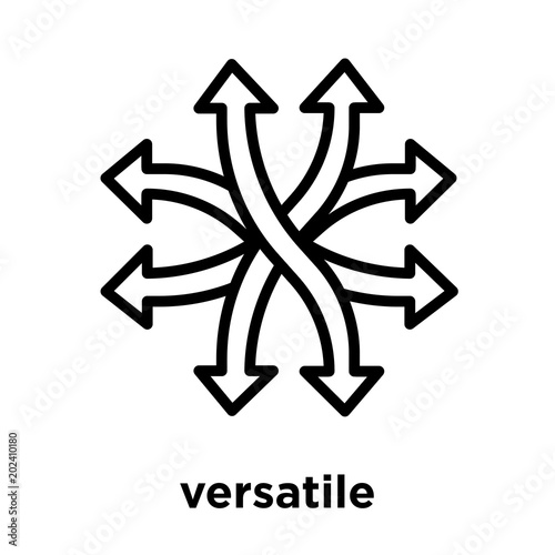 versatile icon isolated on white background
