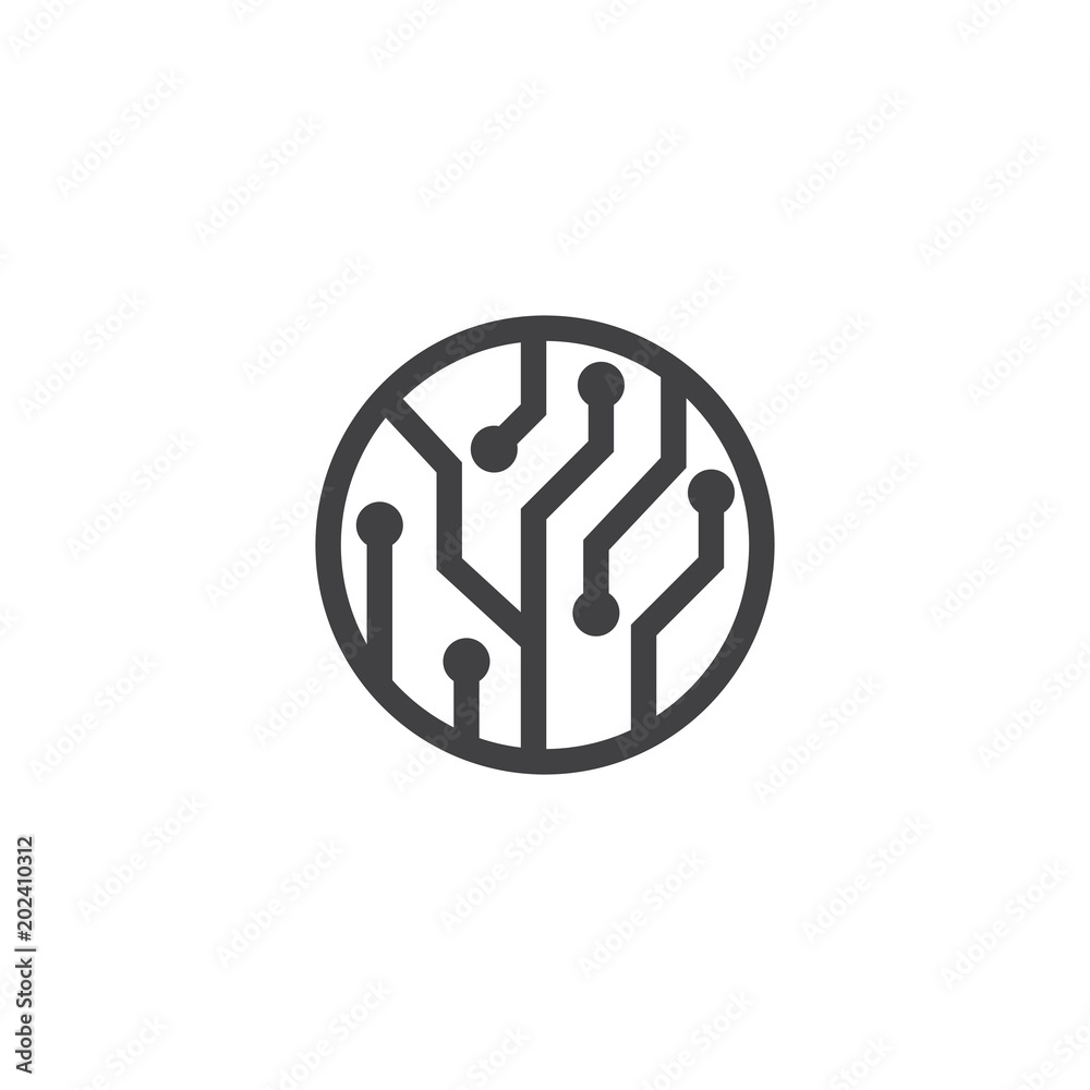 technology vector icon logo technology vector icon logo