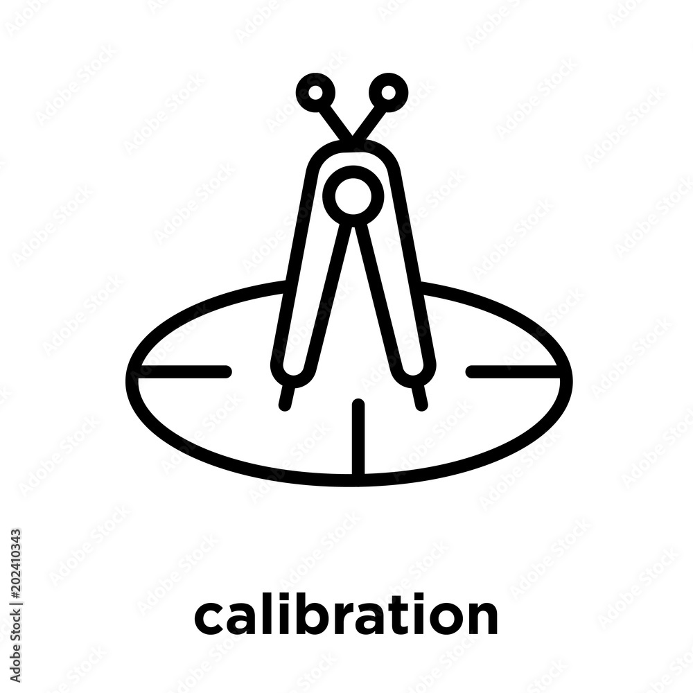 Fotografie calibration icon isolated on white background