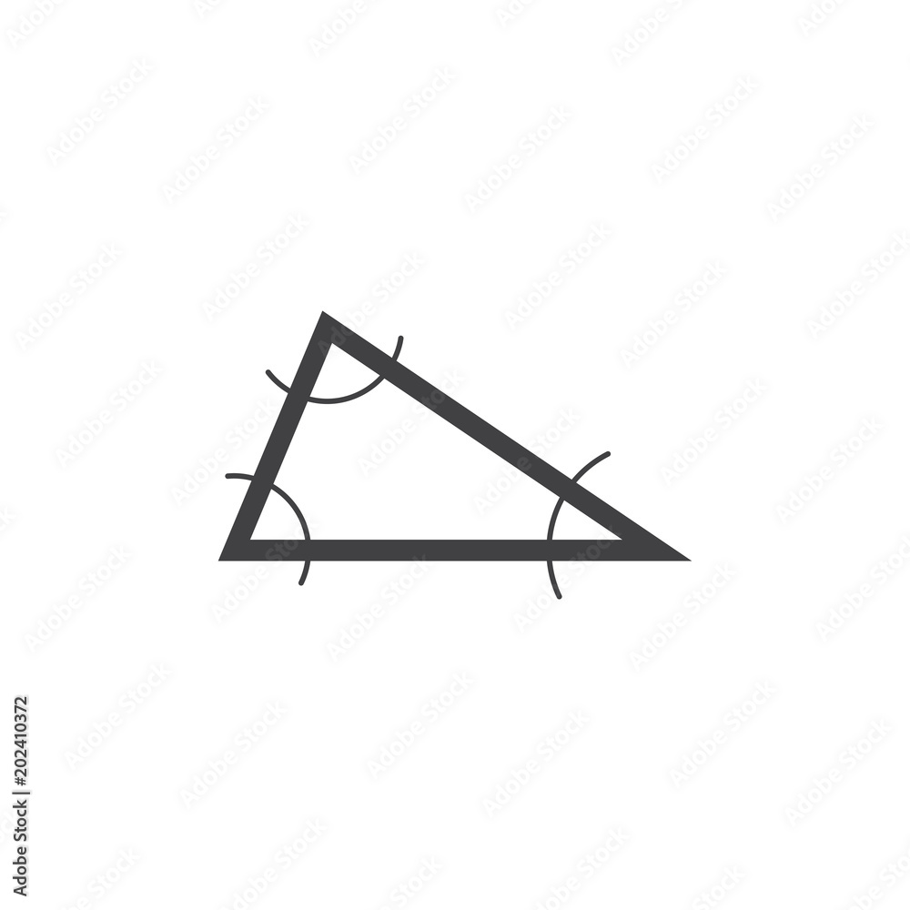 triangle mathematic vector icon triangle mathematic vector icon