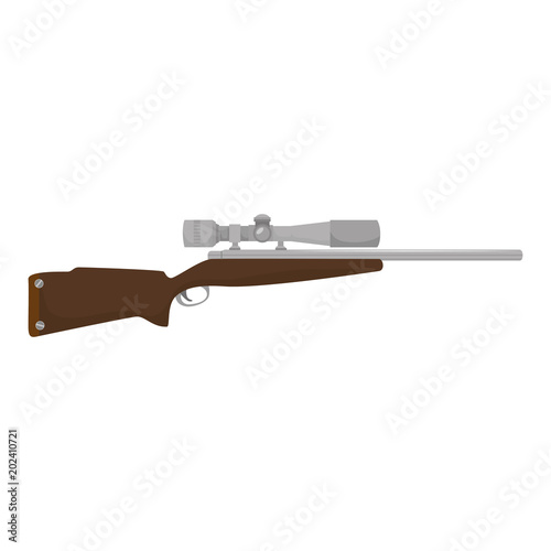 sniper rifle weapon icon vector illustration design