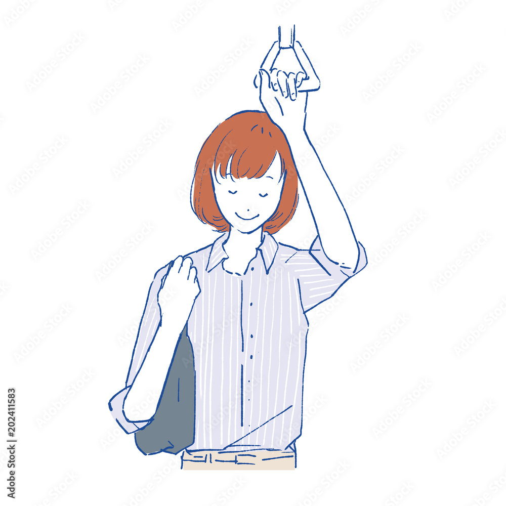 電車通勤 女性 イラスト Stock Vector Adobe Stock 電車通勤 女性 イラスト Stock Vector Adobe Stock