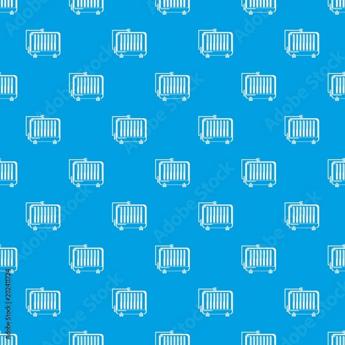 Electric battery pattern vector seamless blue repeat for any use