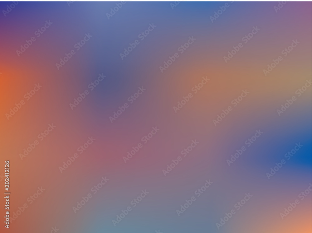 Blue Gradient mesh abstract background. Blurred bright colors, colorful rainbow pattern. Multicolored fluid shapes