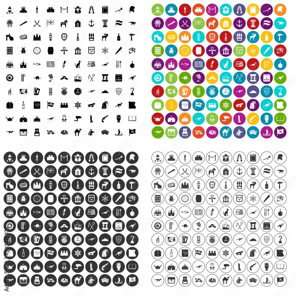 100 history museum icons set vector in 4 variant for any web design isolated on white 100 history museum icons set vector in 4 variant for any web design isolated on white