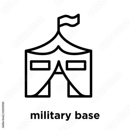 military base icon isolated on white background