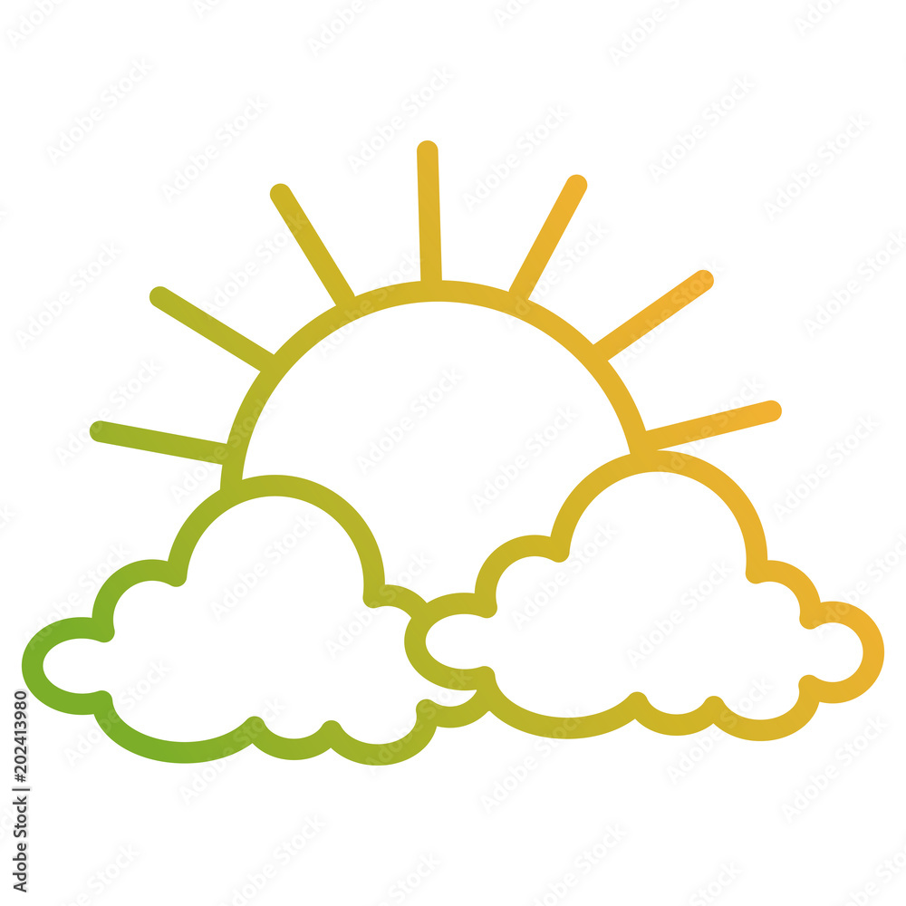 clouds sky with sun vector illustration design clouds sky with sun vector illustration design