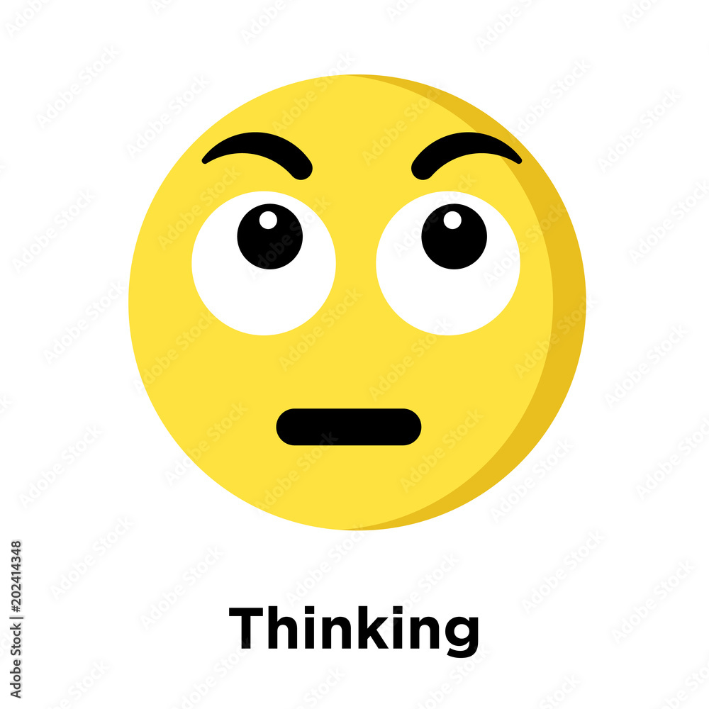 Fototapeta premium Thinking icon isolated on white background