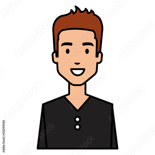 young man avatar character vector illustration design © Gstudio