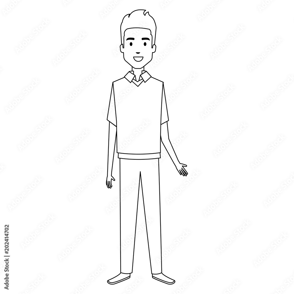 young man avatar character vector illustration design young man avatar character vector illustration design