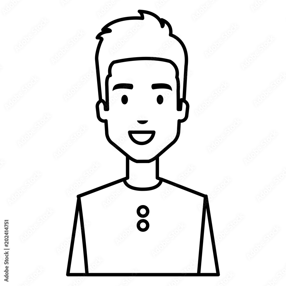 young man avatar character vector illustration design young man avatar character vector illustration design