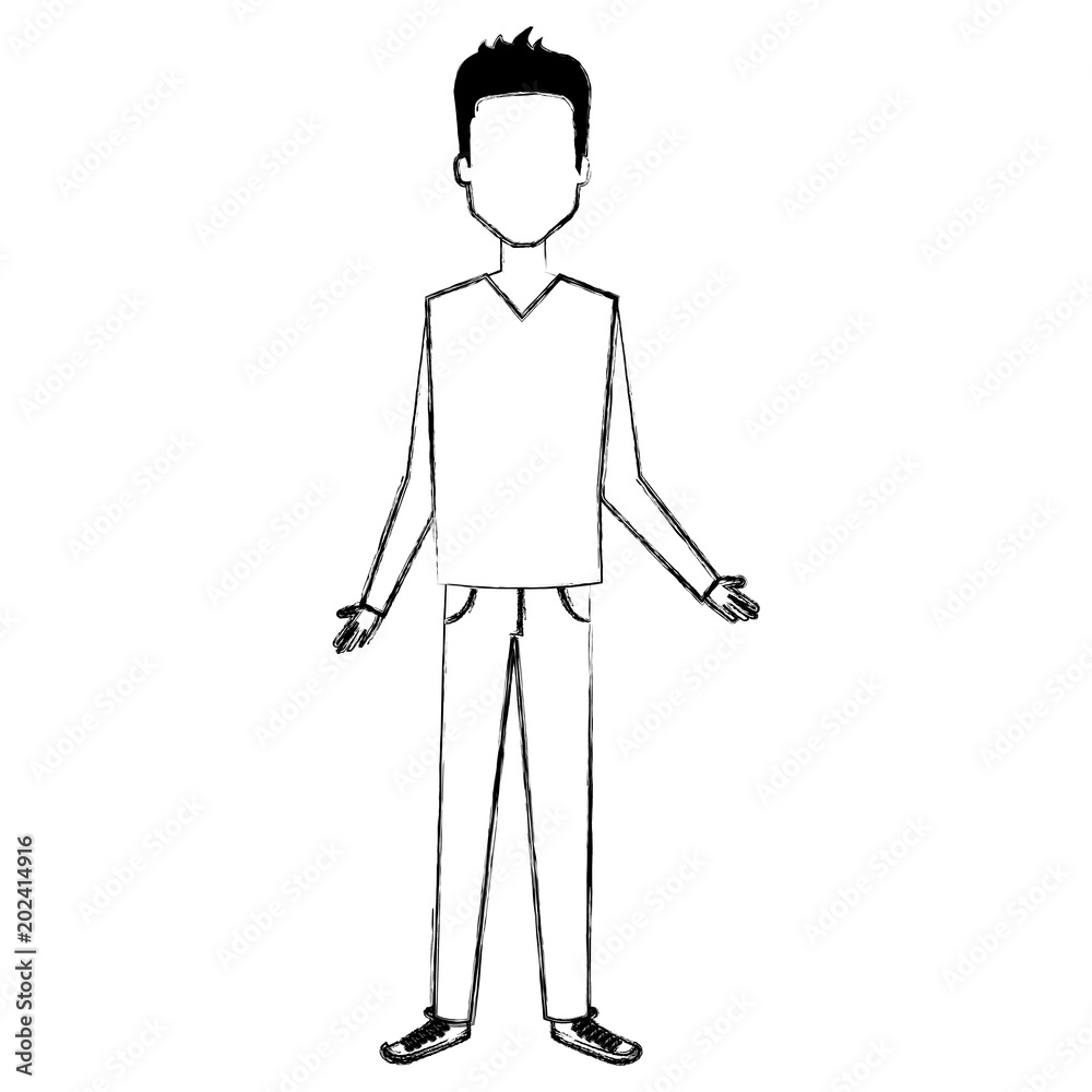 young man avatar character vector illustration design young man avatar character vector illustration design