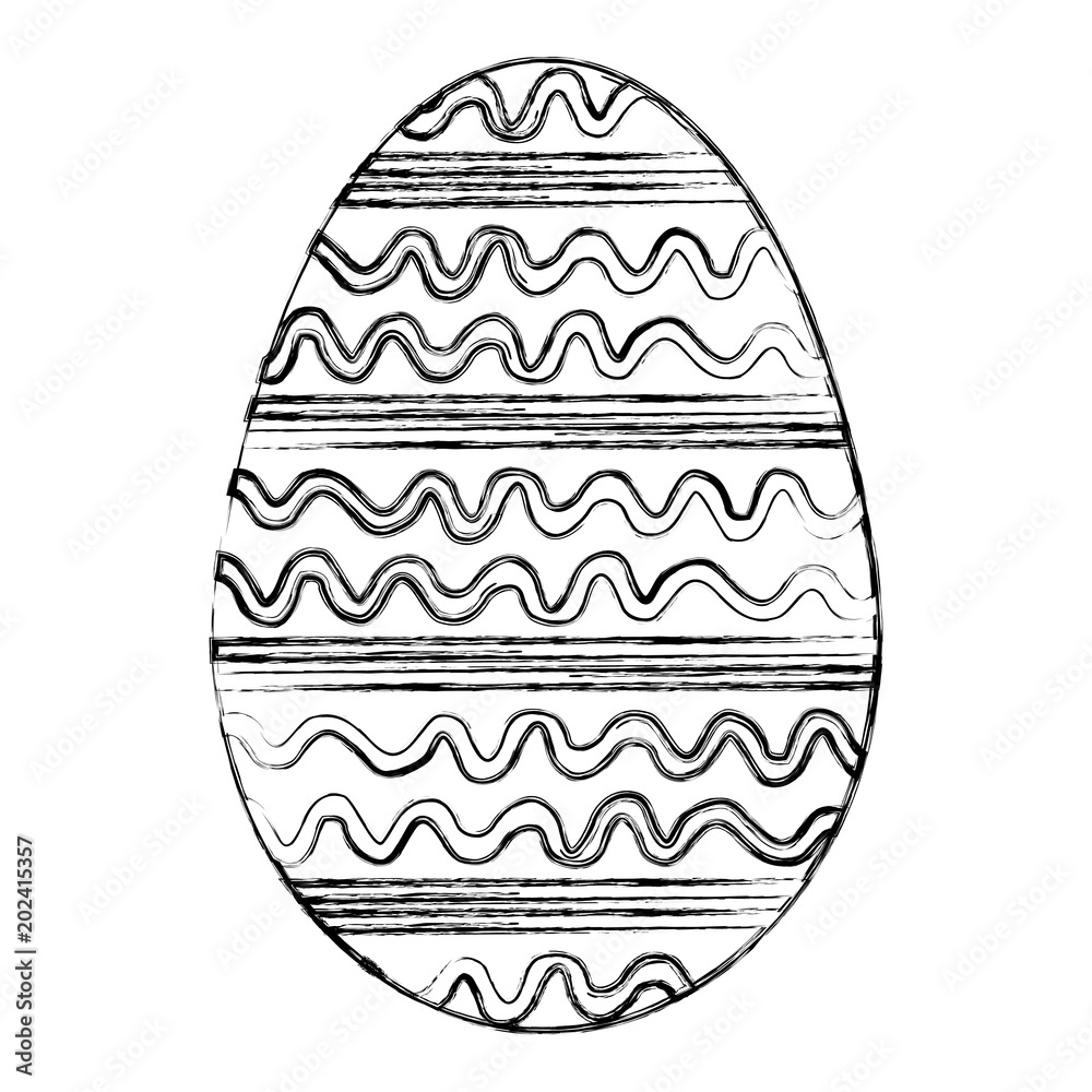 egg paint monochrome easter decoration vector illustration design egg paint monochrome easter decoration vector illustration design