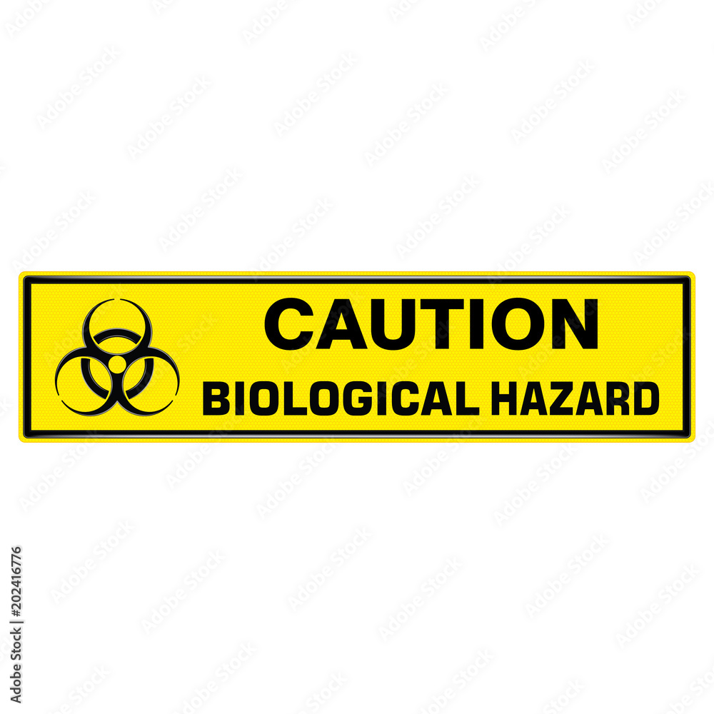 Φωτογραφία Vector and illustration graphic style,Danger biological hazard symbol ,Yellow rectangle Warning Dangerous icon on white background,Attracting attention Security First sign,Idea for presentation,EPS10