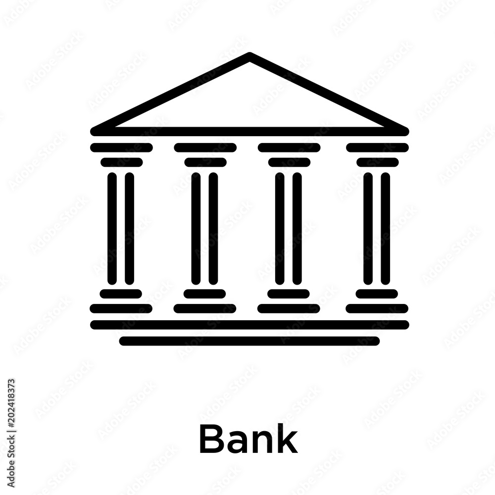 Bank icon isolated on white background