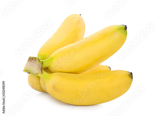 pisang mas bananas isolated on white background