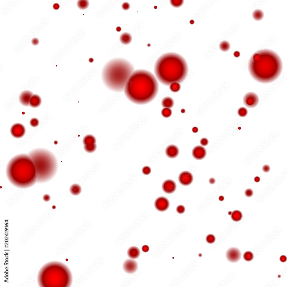 Drops red spots isolated on white background Drops red spots isolated on white background
