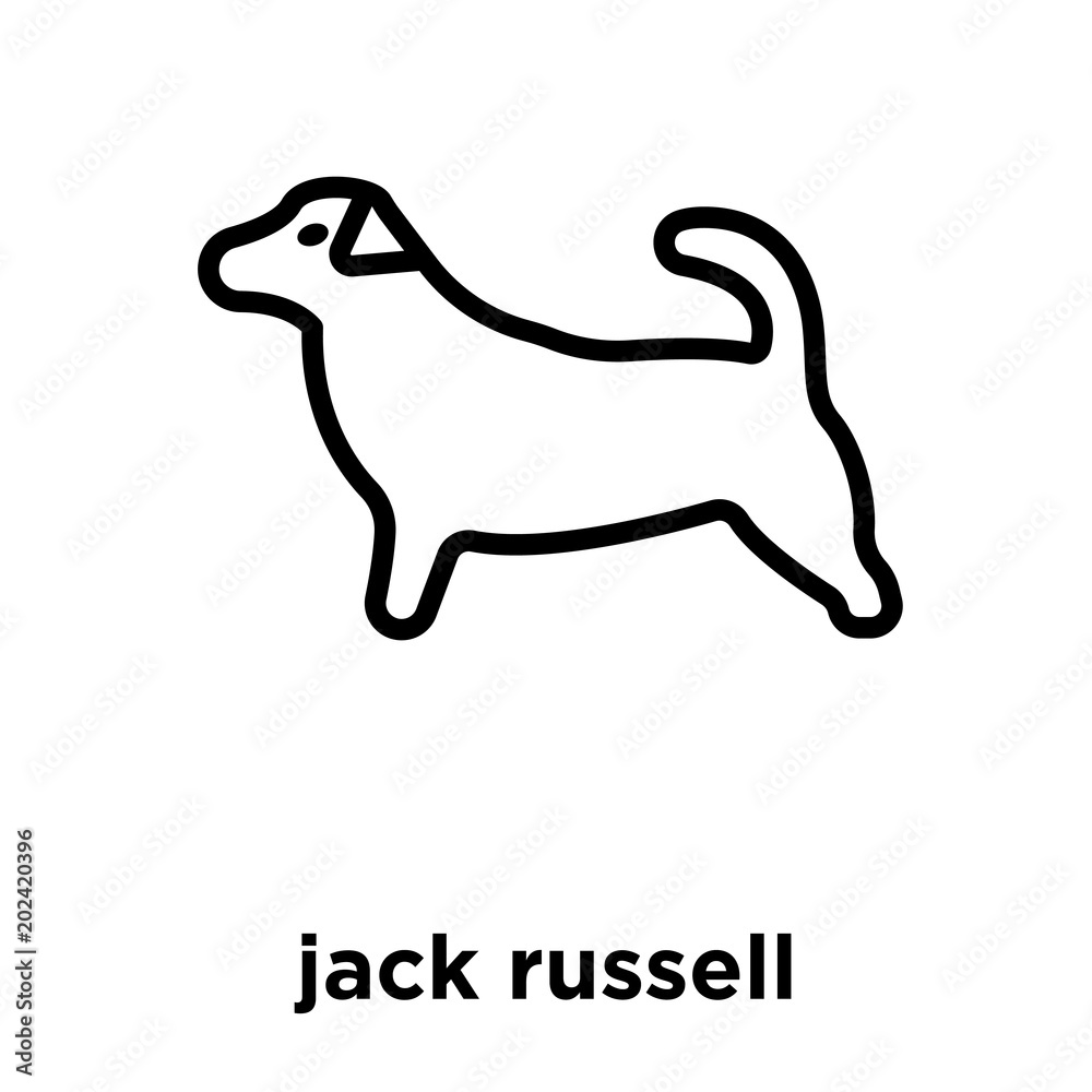 jack russell icon isolated on white background