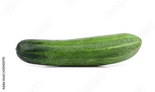 whole cucumber isolated on white background