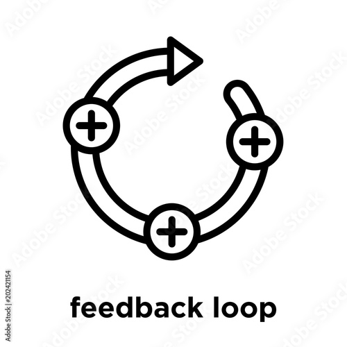 feedback loop icon isolated on white background