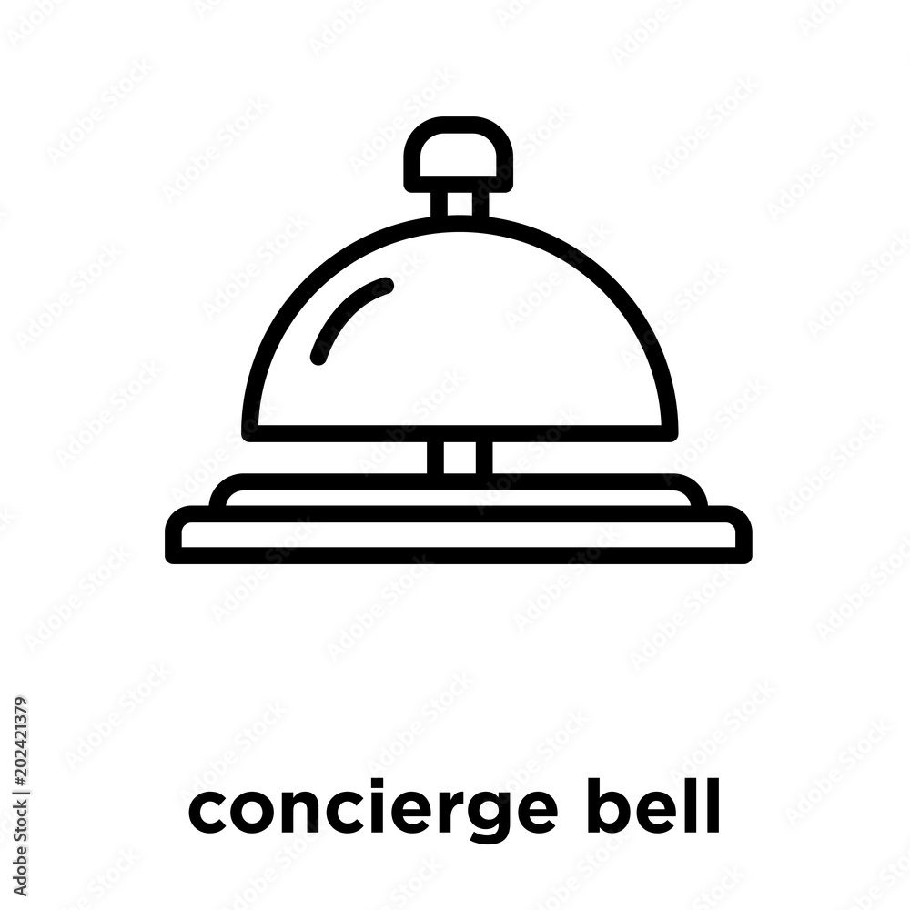Stockvektorbilden concierge bell icon isolated on white background