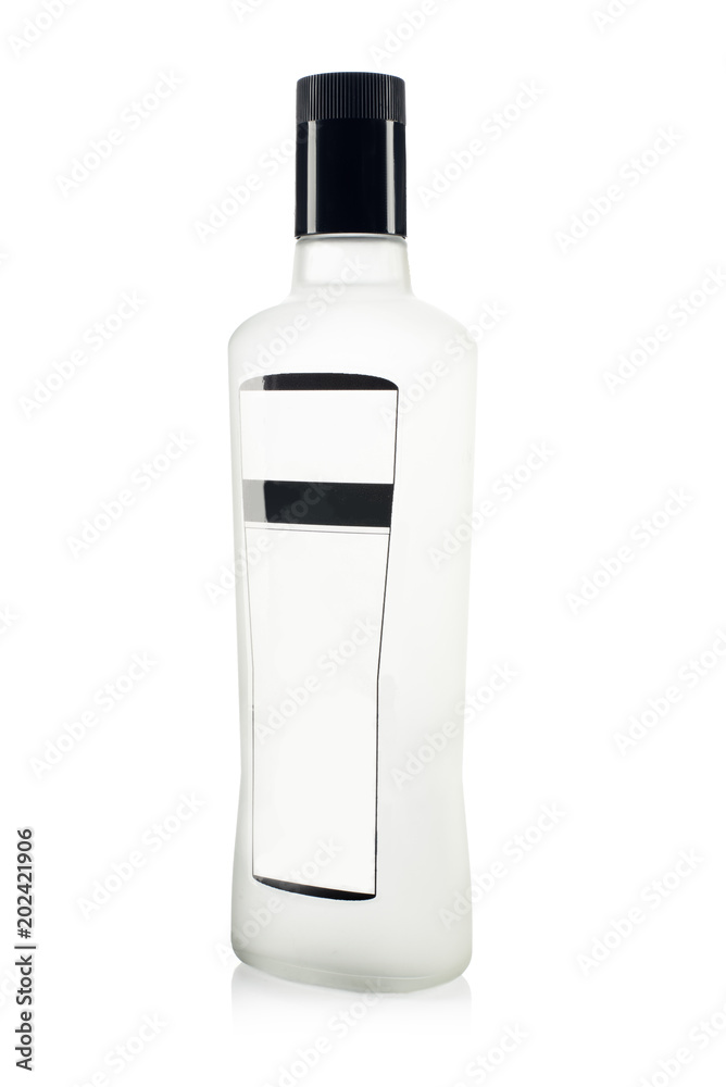 Glass bottle of alcohol drink isolated on white background Glass bottle of alcohol drink isolated on white background