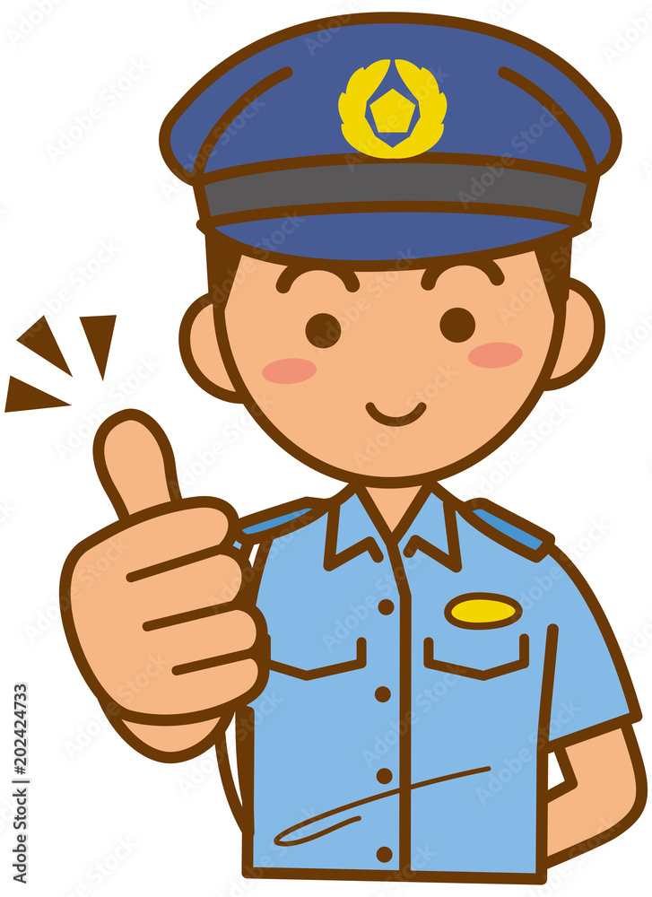 警察官のイメージイラスト 夏服 Stock Vector Adobe Stock