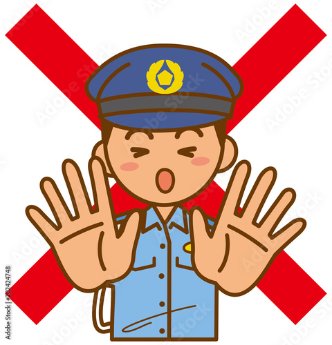 警察官のイメージイラスト 夏服 Stock Vector Adobe Stock