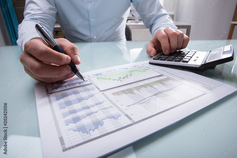 Businessperson Analyzing Graph Businessperson Analyzing Graph