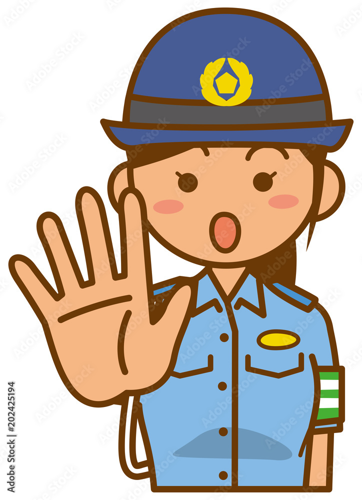 婦人警官のイメージイラスト(夏服) 婦人警官のイメージイラスト(夏服)
