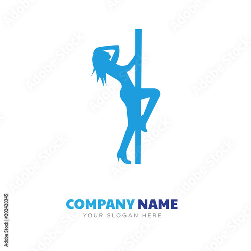 pole dancer company logo design