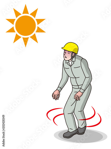 熱中症の作業員