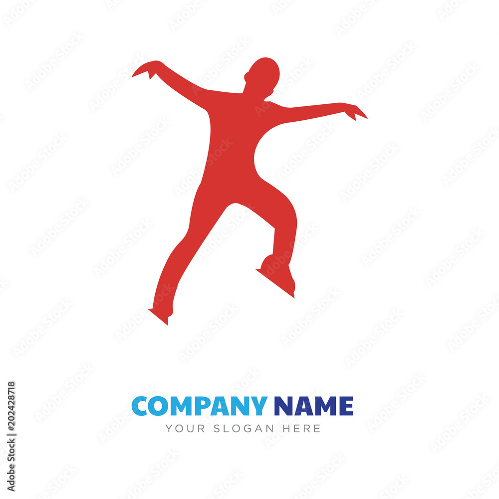 figure skater company logo design