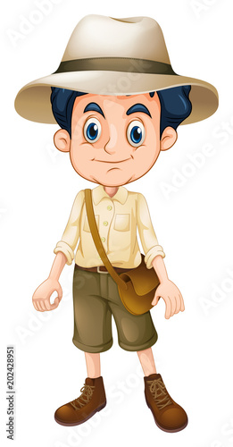 A Boy Scout Wearing Hat