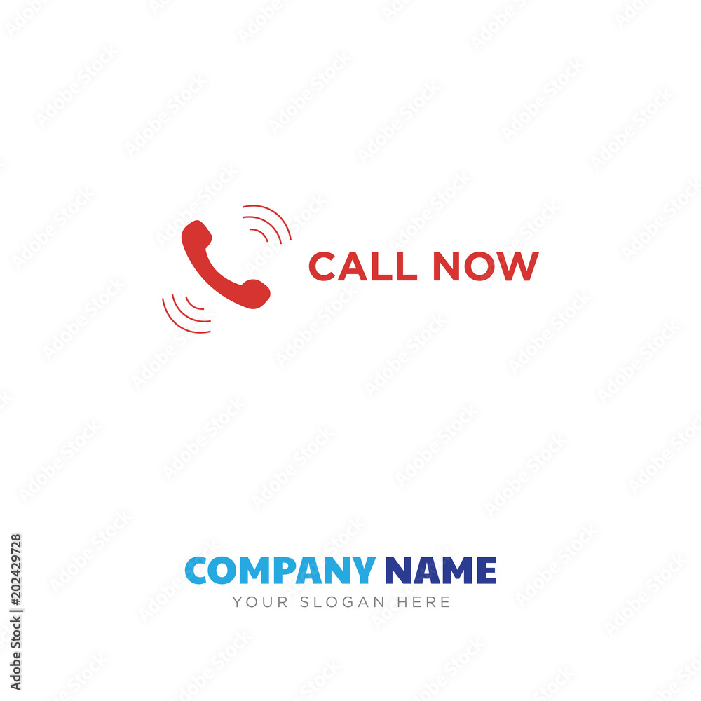 call now company logo design