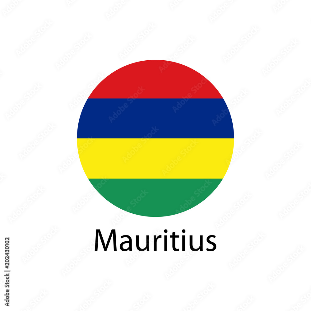 Fototapeta premium Mauritius flag, official colors and proportion correctly. National Mauritius flag.