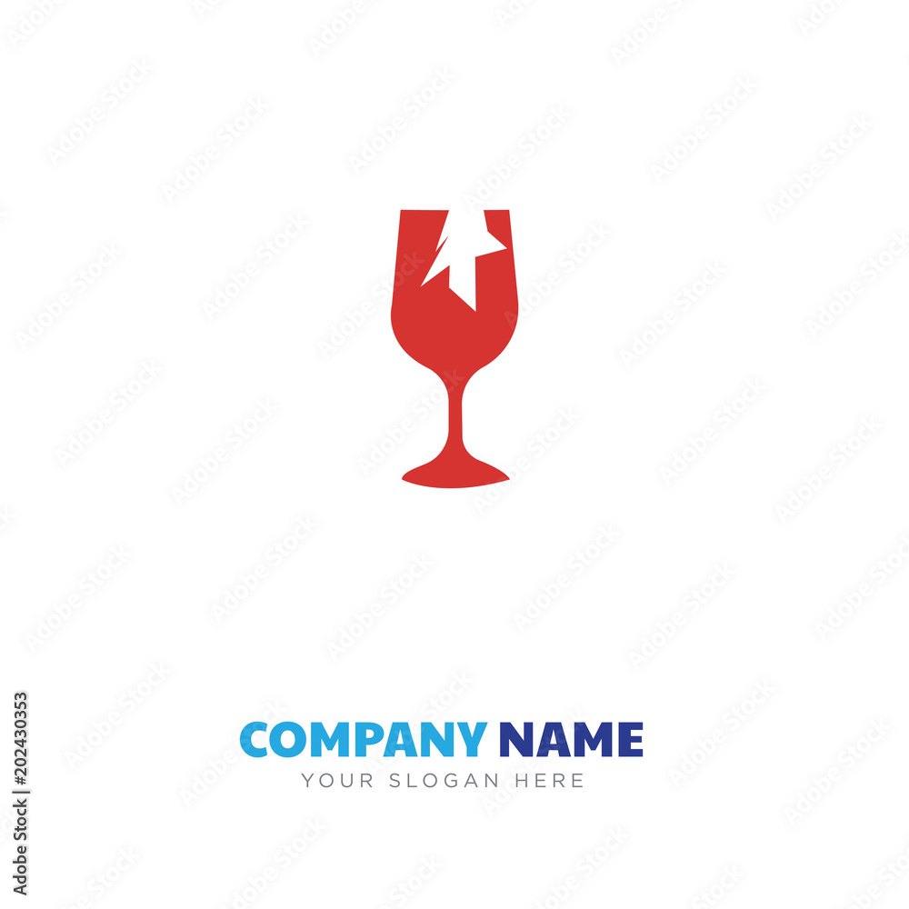 broken glass company logo design Stock Vector | Adobe Stock