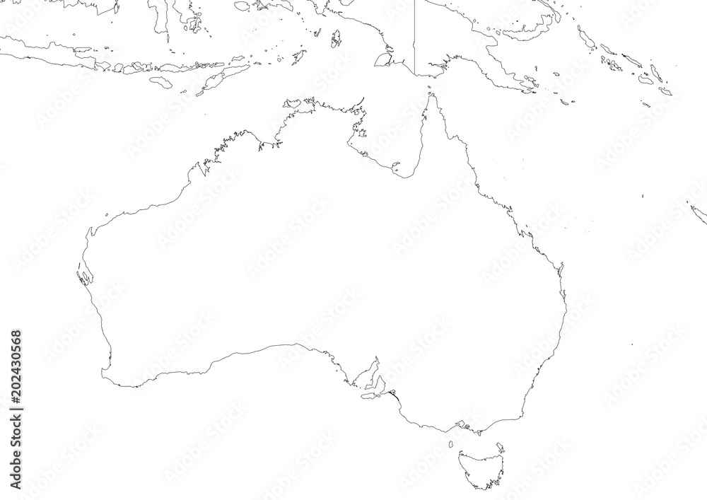 CONTOUR OF THE COUNTRY AUSTRALIA