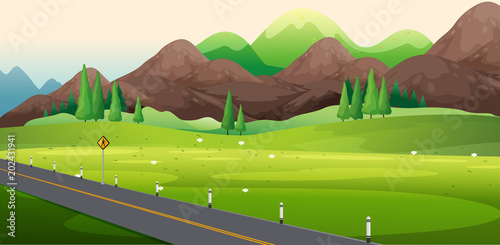 Road Side with Nature View
