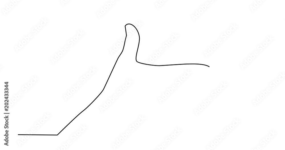 Self drawing animation of drawing hand pointing finger Self drawing animation of drawing hand pointing finger